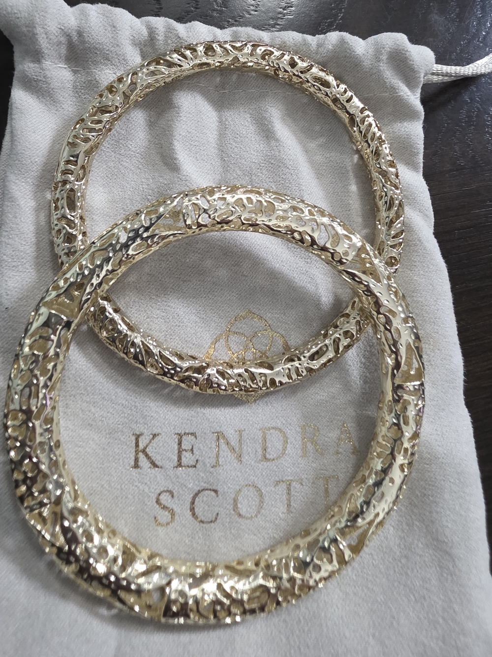 Kendra Scott Gold Lucca Bangle Bracelets (Set of 2) - Picture 2 of 2